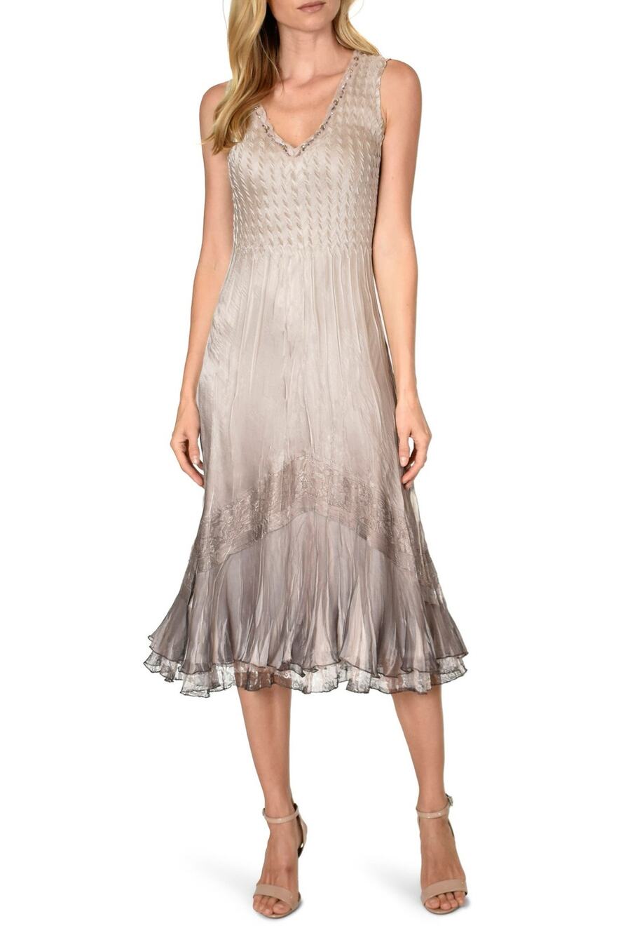 MEDIUM Komarov Chiffon Tiered Dress NWT